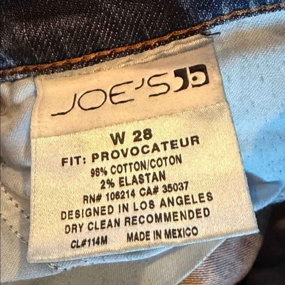 Joe’s Jeans Dark Blue Bootcut Straight Leg Denim Size 28